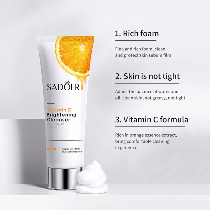 SADOER Vitamin C Facial Cleanser 100g - Sadoer PureSkin