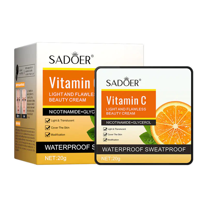 SADOER Vitamin C Body Lotion and Night Mask Set
